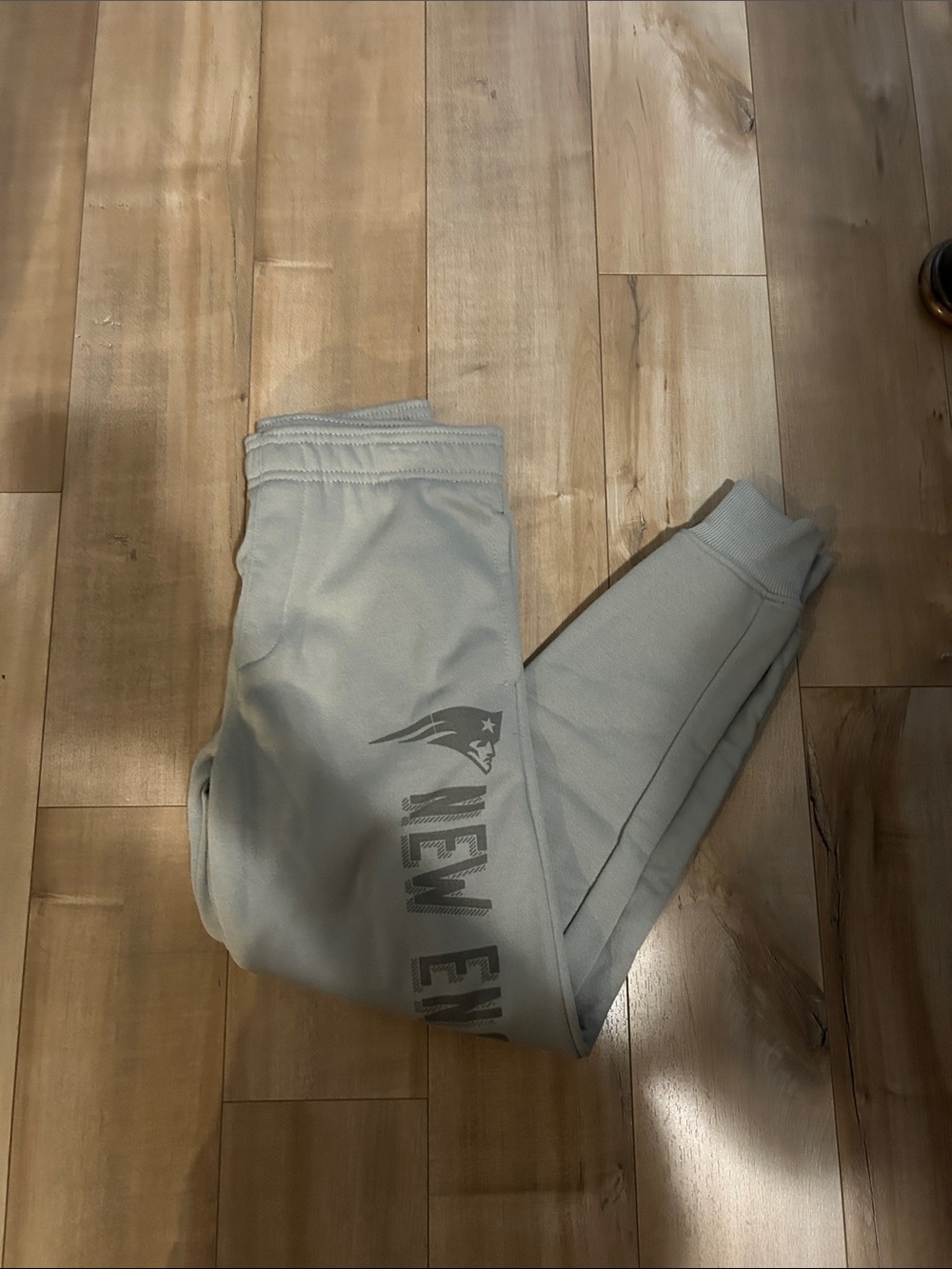 Kids Light Gray New England Patriots NFL Joggers Sweatpants